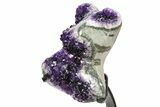 Amethyst Geode With Metal Stand - Uruguay #306929-3